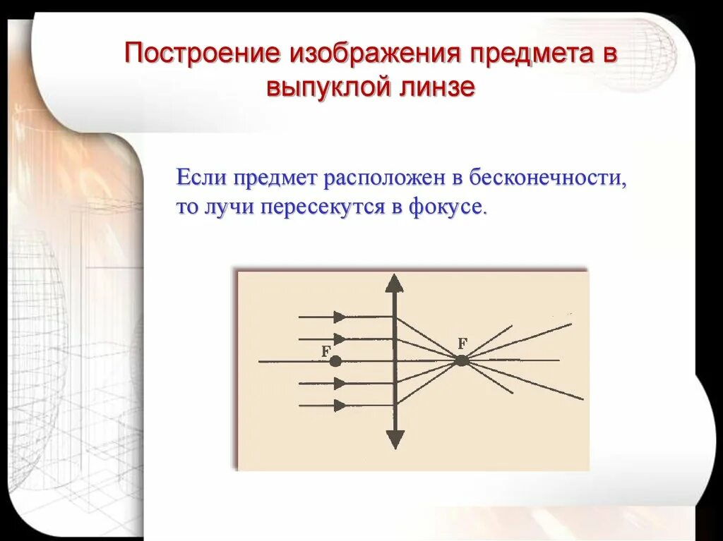 Построение изображения в выпуклой линзе линзе. Выпуклая линза построение изображения. Построение выпуклой линзы. Построение изображения собирающей выпуклой линзы. Собирающая линза в качестве лупы дает