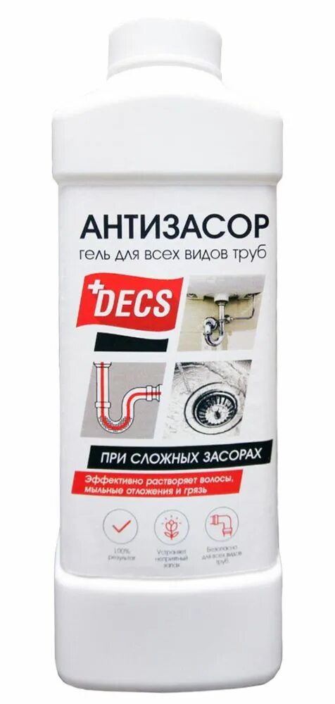 Средство против засоров. Средство чистящее Decs Sanitary 1000мл концентрат санитарный. Антизасор для труб 750мл. Гель для прочистки труб Антизасор. Средство для чистки труб Sanitol Антизасор, 1 л.