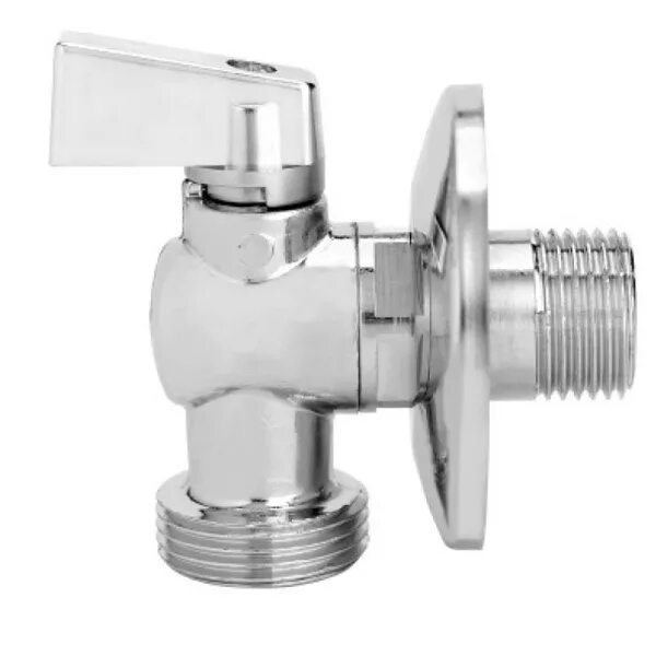 Угловой кран с отражателем, хромированный 1/2" х 1/2", TIM, арт. BL5811 - купить