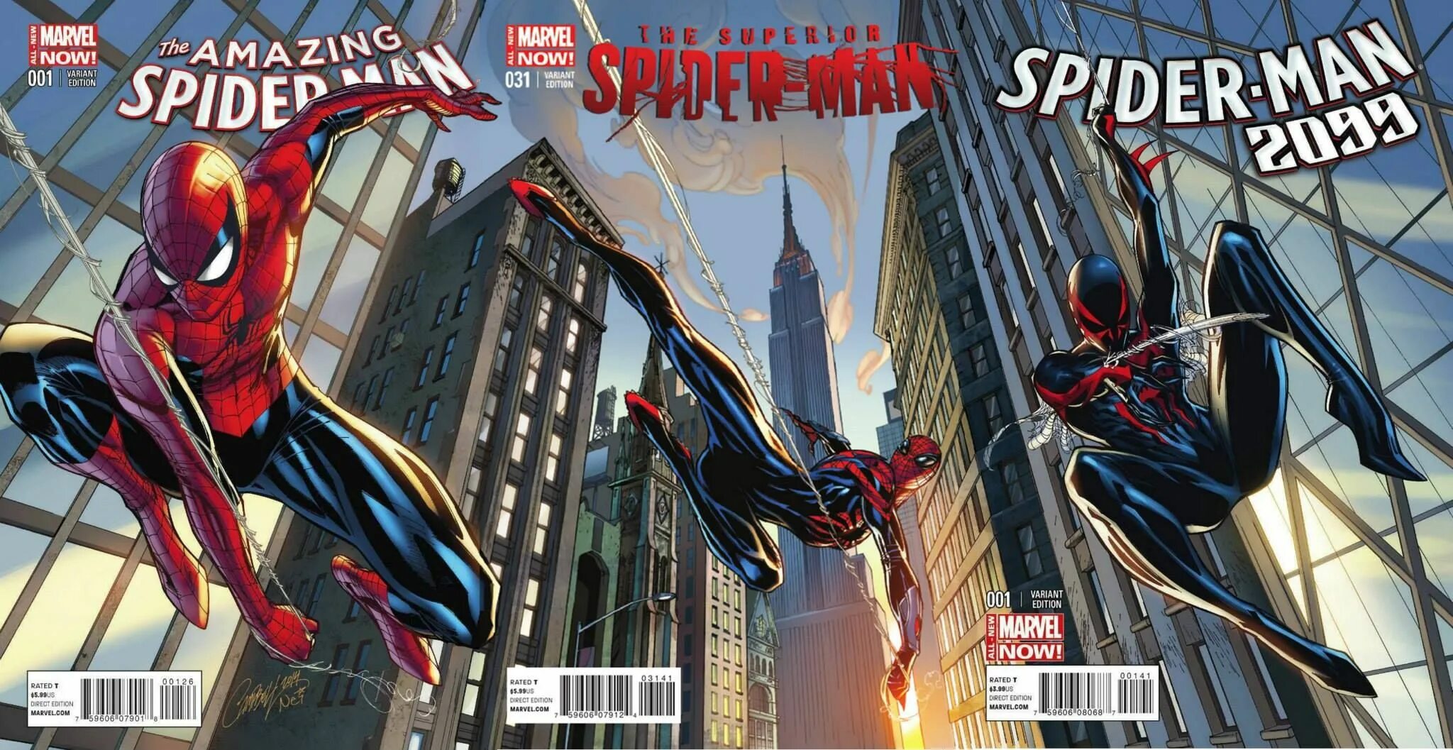 Superior Spider-man обложка. Супериор паук и человек паук 2099. Совершенный человек паук паук 2099. The Superior Spider-man Comics обложка. Amazing first