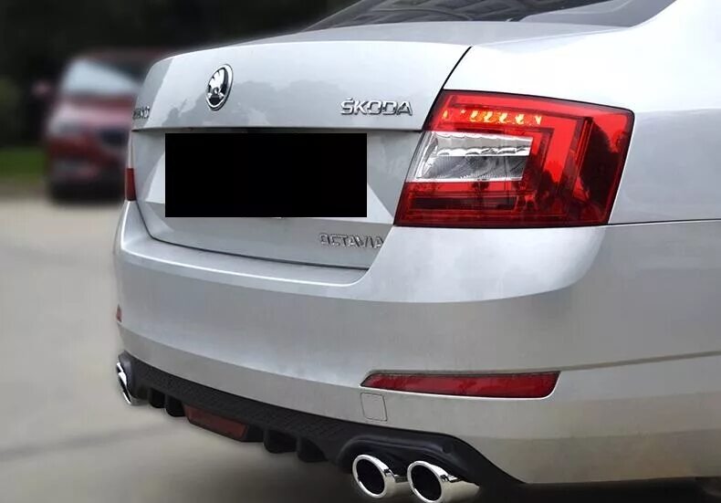 Бампер skoda octavia a7. Выхлоп skoda octavia a7. octavia a7 fl rs с диффузором. выхлоп skoda octavia a7 rs. задний диффузор шкода октавия а7.