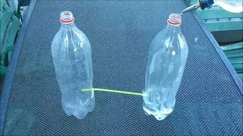Охлаждение газов бутылка и шарик
