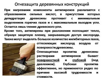 Огнезащиты деревянных