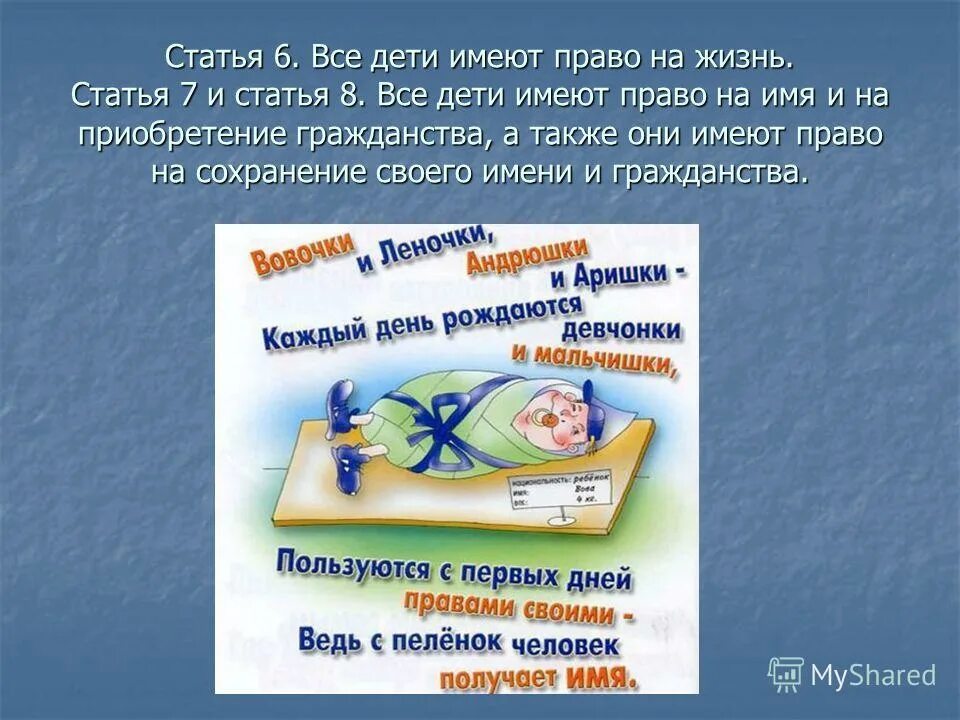 Права ребенка на имя и гражданство. Каждый ребенок имеет право на имя. Гражданин приобретает и осуществляет права и обязанности под своим. Право детей на гражданство. Право на имя и гражданство.
