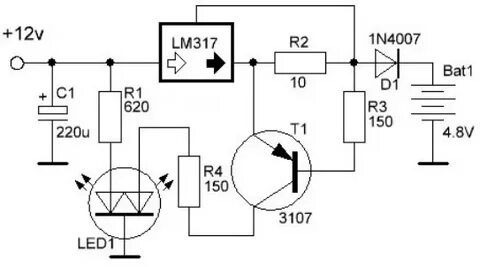Зарядка на lm317 схема