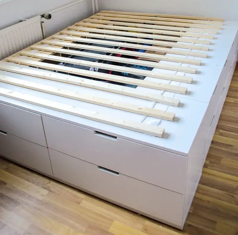 Ikea Hacks кровать. Кровать ikea подиум. Ikea Malm кровать. Кровать икеа НОРДЛИ. Комод в дом кровати