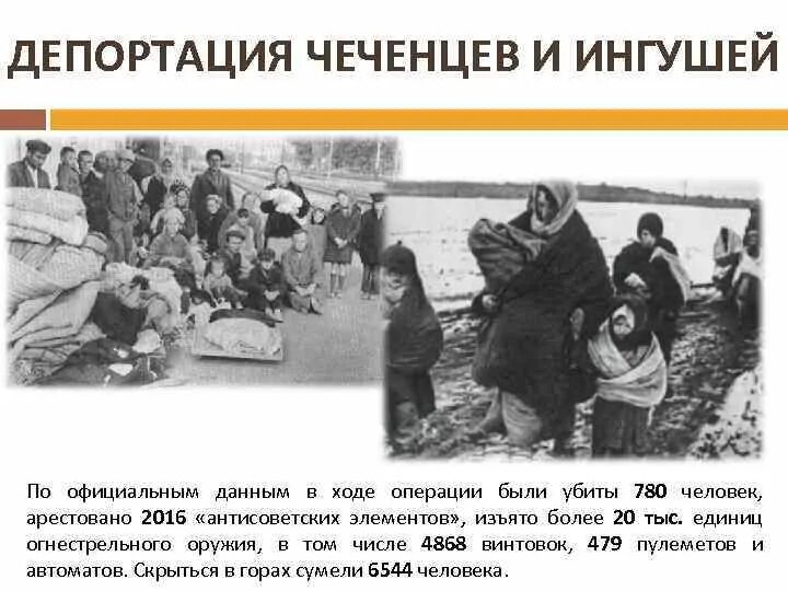 Депортация чеченцев и ингушей в 1944 причины. Депортация чеченцев и ингушей в 1944 причины