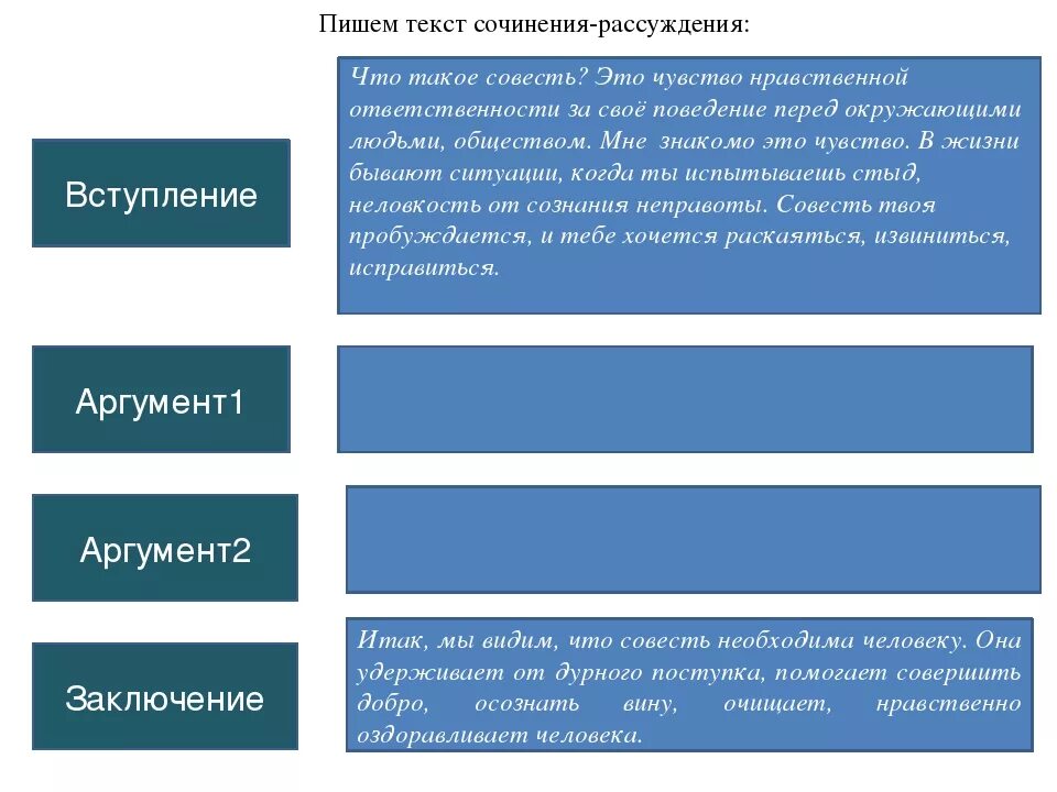 Совесть аргумент егэ