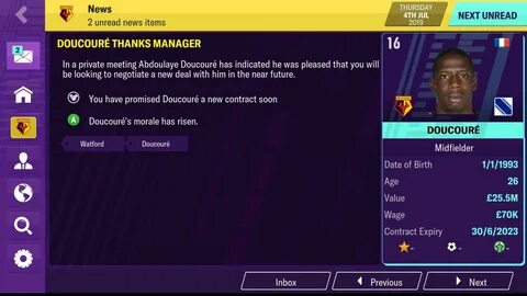 Football manager mobile