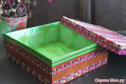 Как обклеить коробку