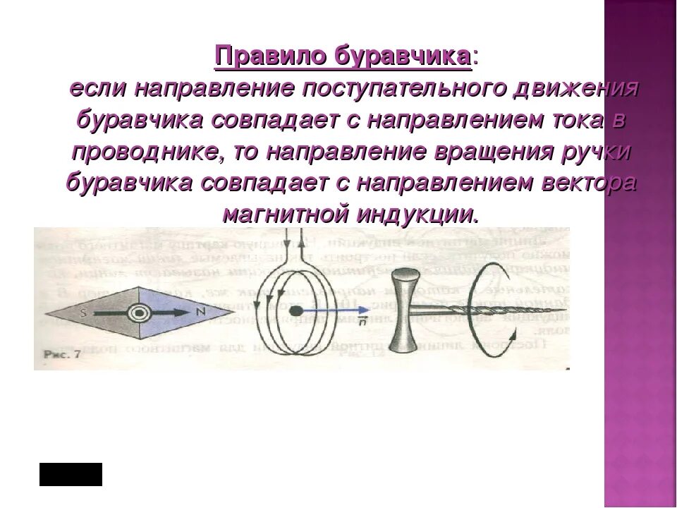 Если направление движения буравчика совпадает с направлением. Направление вектора магнитной индукции правило буравчика. Правило правого буравчика для вращательного движения. Физика магнитное поле правило буравчика. Правило буравчика кратко и понятно.