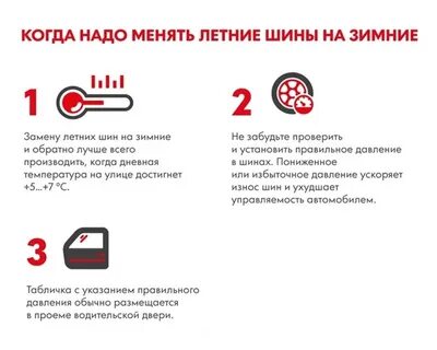 Когда менять резину температура