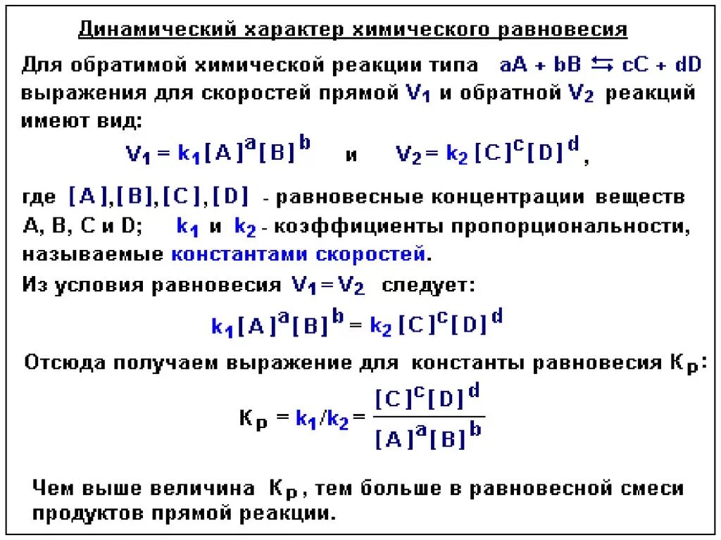 Константа скорости прямой и обратной реакции. Скорость прямой и обратной реакции. Скорость поямой и о Ратной реакции. Выражение скорости прямой и обратной реакции. Выражение для прямой реакции