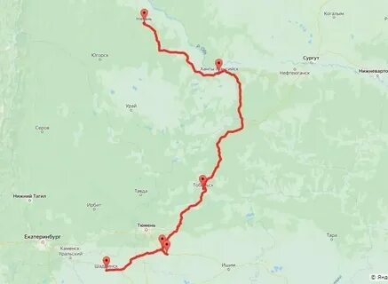 Расстояние тобольск сургут на машине по трассе
