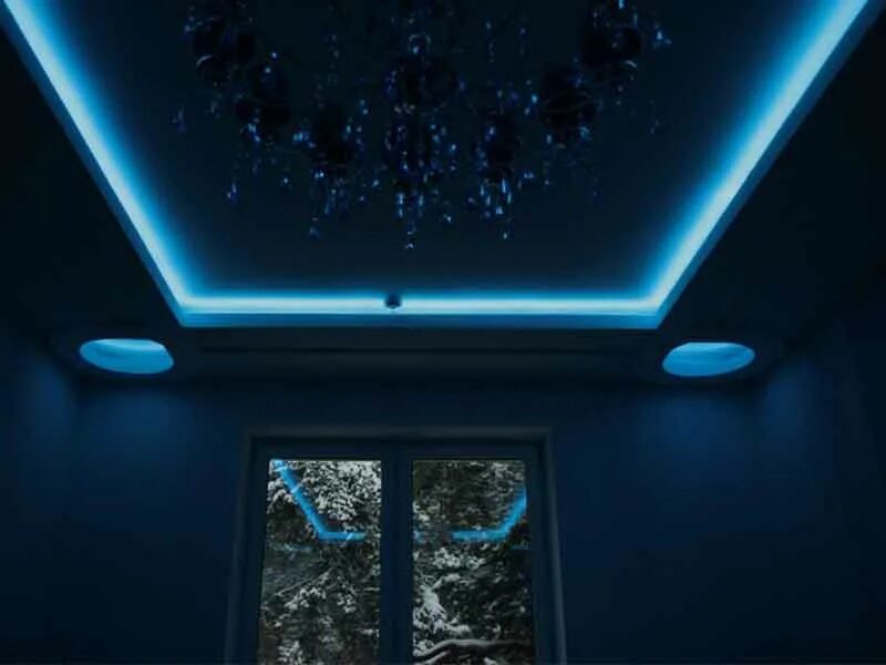 Купить потолочные подсветку. Потолок с подсветкой. Диодная подсветка потолка. Натяжной потолок с неоновой подсветкой. Потолок с неоновой подсветкой.