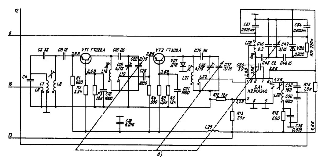 Блок УКВ приемника Урал-авто 2. Схема автомобильного приемника Урал авто-2. Схема радиоприемника Урал авто. Блок УКВ Урал авто. Укв блок приемник