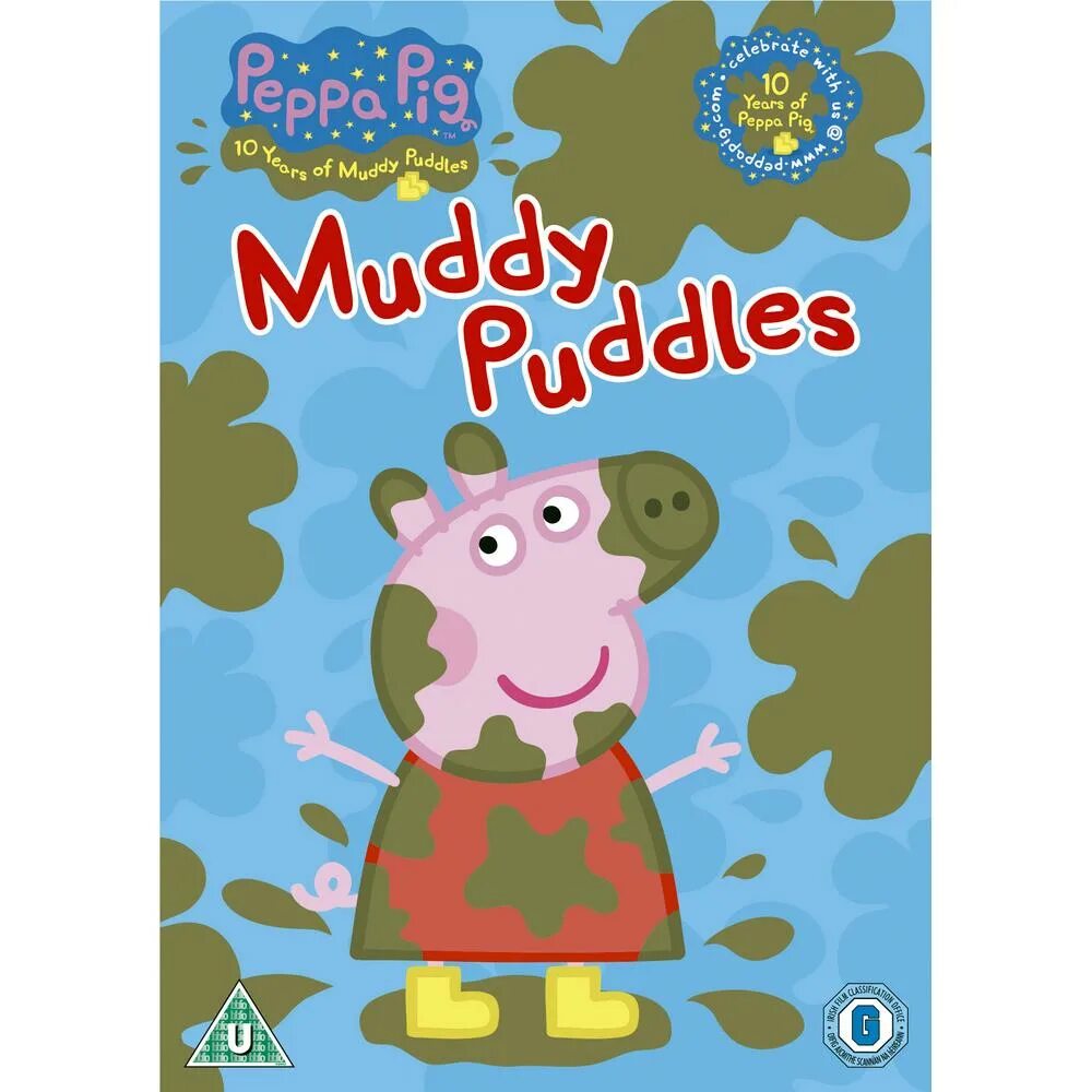 Пеппа лужа. Пеппа Muddy Puddles. Peppa Pig Muddy Puddles. Свинка Пеппа двд. Свинка Пеппа диск.