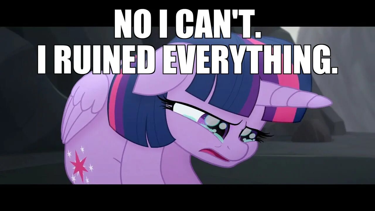 Everything's ruined. Twilight Sparkle gasp.