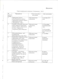 План мероприятий по терроризму и экстремизму