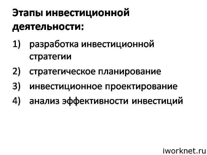 3 инвестиционная активность. Этапы инвестиционной деятельности. Этапы разработки инвестиционной стратегии. Основные этапы инвестиционной деятельности. Фазы инвестиционной деятельности.