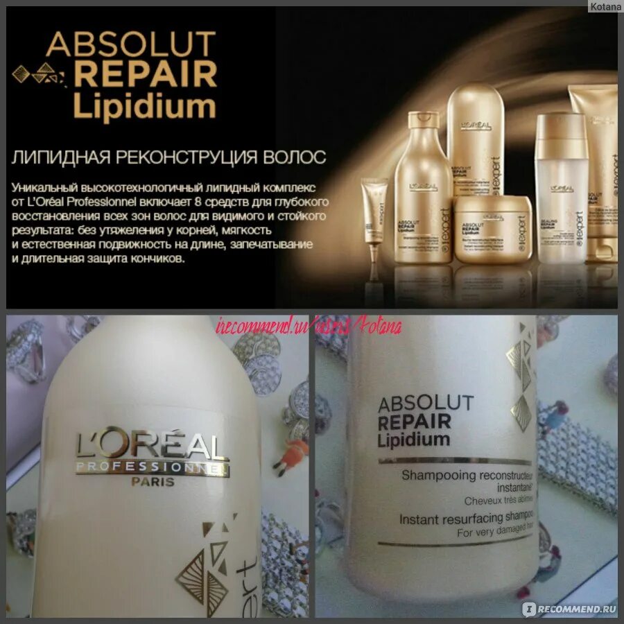 Шампунь восстанавливающий лореаль Absolut Repair набор. Loreal professional линейки для волос. Липидиум Эрсаг. Линейка Липидиум новая. Absolut repair molecular отзывы