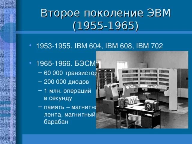 ЭВМ 2 поколения. Второе поколение ЭВМ (1959 — 1967 гг.). Второе поколение ЭВМ поколение ЭВМ. БЭСМ-6 поколение ЭВМ. Без второго поколения