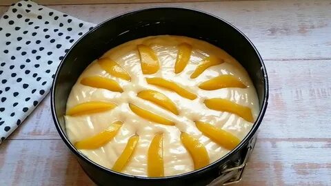 Сметана с персиками