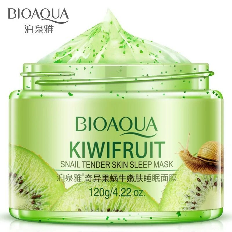 Bioaqua ночная маска. Ночная маска киви БИОАКВА. BIOAQUA Kiwifruit Snail tender Skin Sleep Mask. BIOAQUA Kiwifruit ночная маска для лица. Ночная маска для лица BIOAQUA"Kiwifruit Snail tender Sleep Mask"120g..