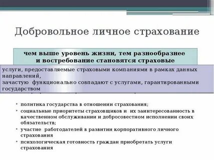 Цели добровольного страхования
