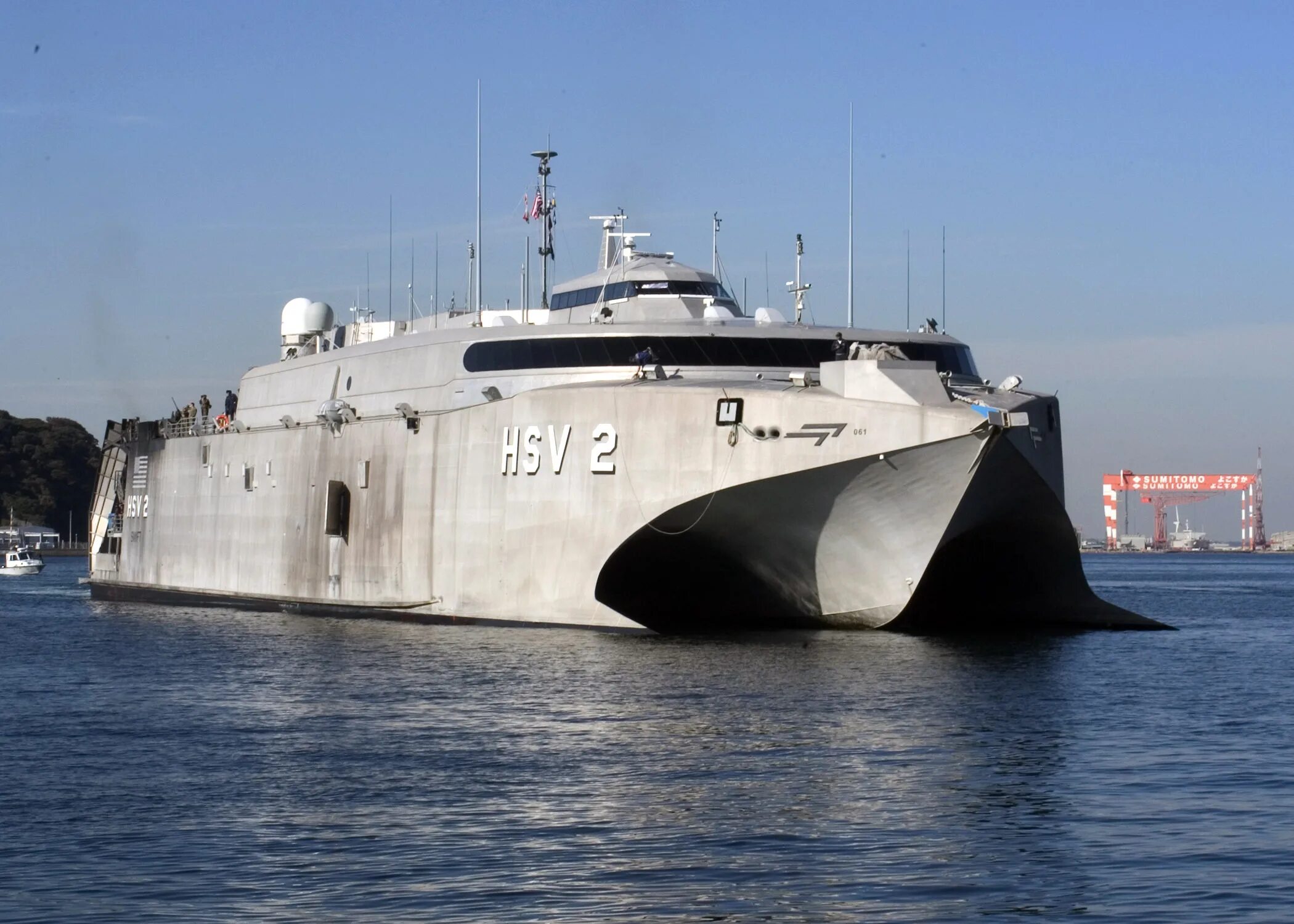 Судно swift. Гибридный катамаран hsv-2 swift. swift судно. судна проекта hsv05.02. yokosuka naval base.