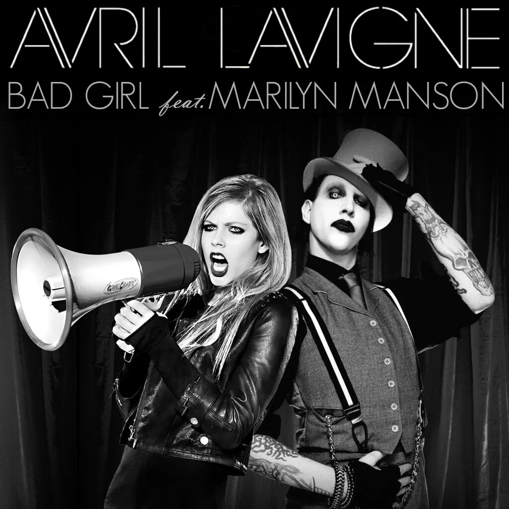 Bad bad blondes. Аврил Лавин и Мэрилин мэнсон. Мэнсон Мэрилин Аврил. Bad girl avril Lavigne, Marilyn Manson. Аврил Лавин Bad girl.