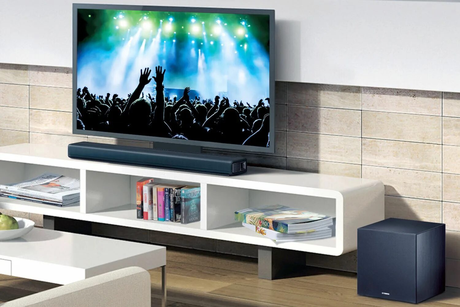 Телевизор работает. Подставка под телевизор саундбар сони. Sound tv. Klipsch surround 3. Solo 5 tv sound system.