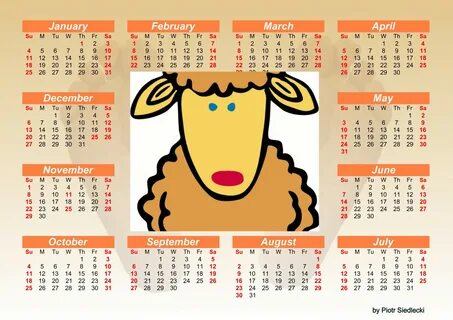 Календарь 2015 животные