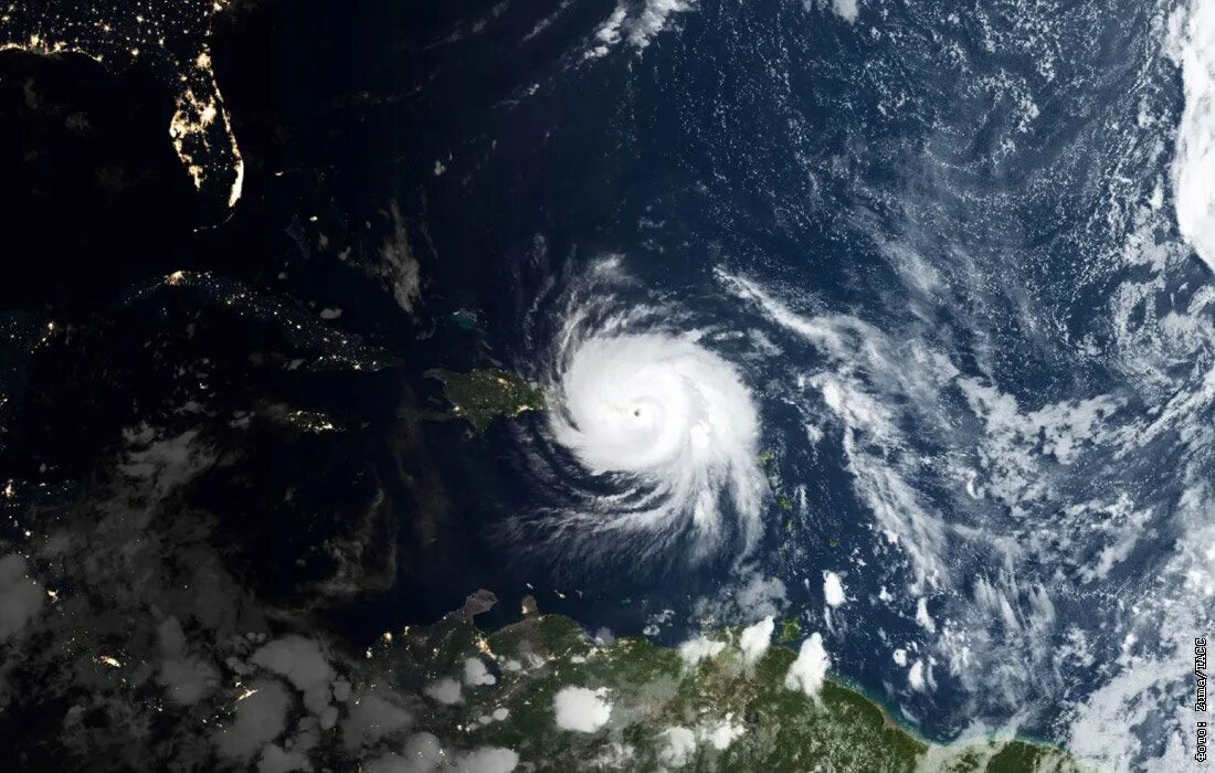 Ураган Пуэрто Рико 2017. ЦУНАМИ С космоса.