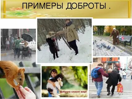 Примеры проявления доброты