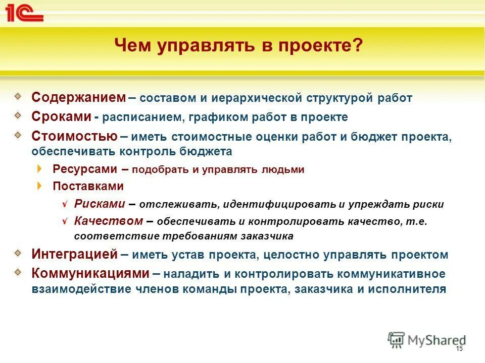 Состав и содержание проекта
