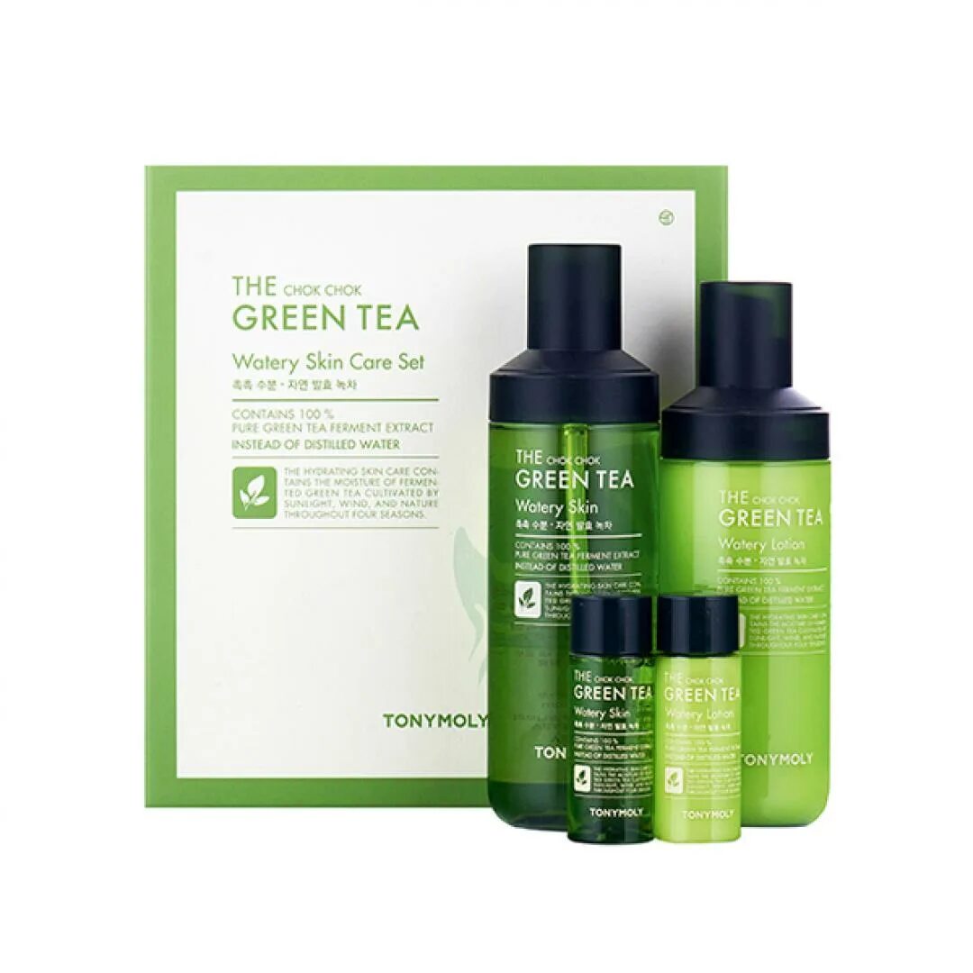 Эссенция тони моли. Tony moly green tea chok chok. The chok chok green tea watery skin care set. Tony moly the green tea truebiome watery cream. Tony moly chok chok toner.