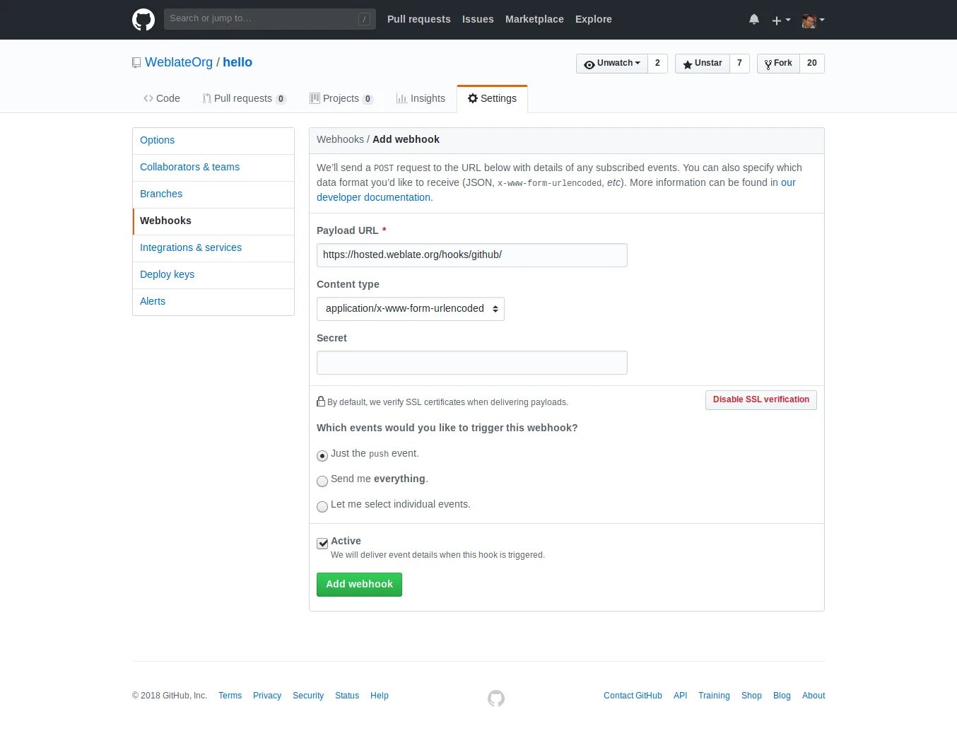 Github pages deploy. Как разместить проект на github pages. weblate.