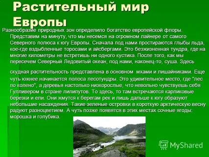 Растительный мир европы