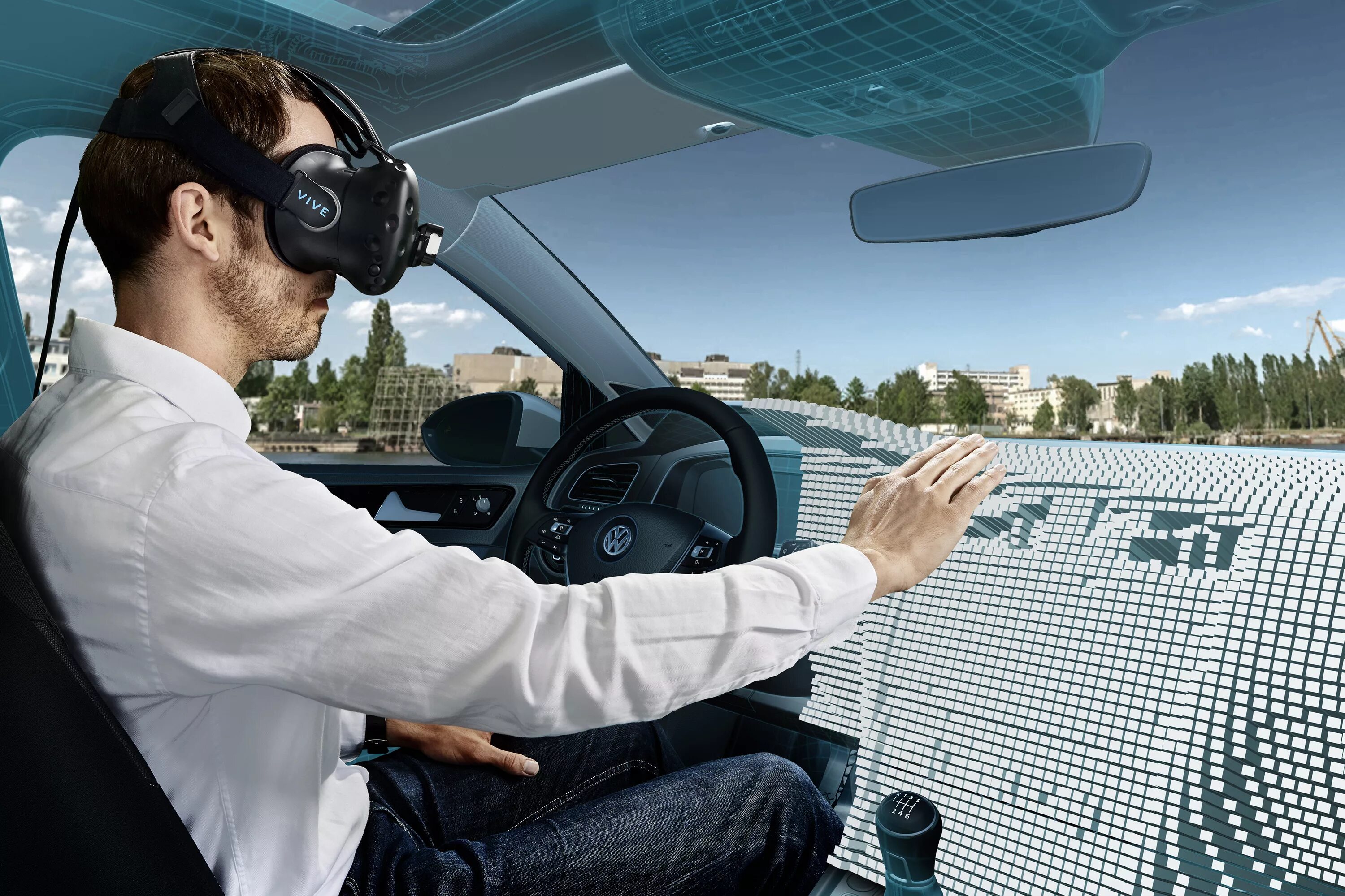Водитель volkswagen. Машина виртуальной реальности. VR автомобиль. Дополненная реальность в автомобиле. Инновации в автомобилях.