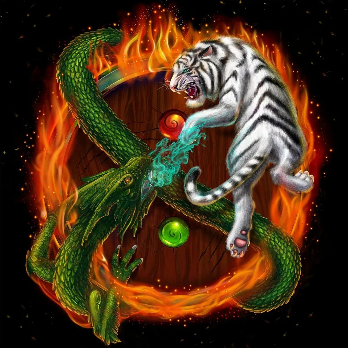 Мужчина змея и тигр. Инь Янь тигр и дракон. Тигр vs драгон. Огненный тигр.