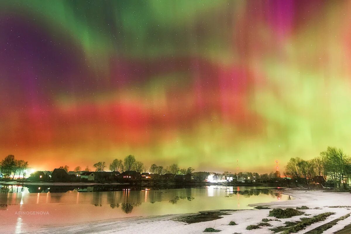 северное сияние в твери