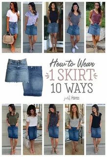 Ten Ways to Wear a Denim Skirt this spring and summer #justpo...