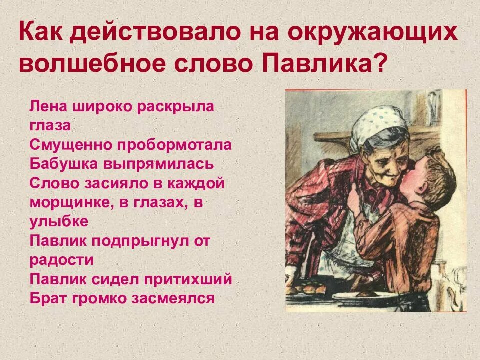 Павлик из рассказа волшебное слово. Презентация на тему волшебное слово. Волшебное слово характеристика Павлика. Вопросы к рассказу волшебное слово. Волшебное слово тест 2 класс школа россии