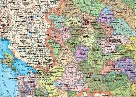 Подробная карта центральной россии с городами