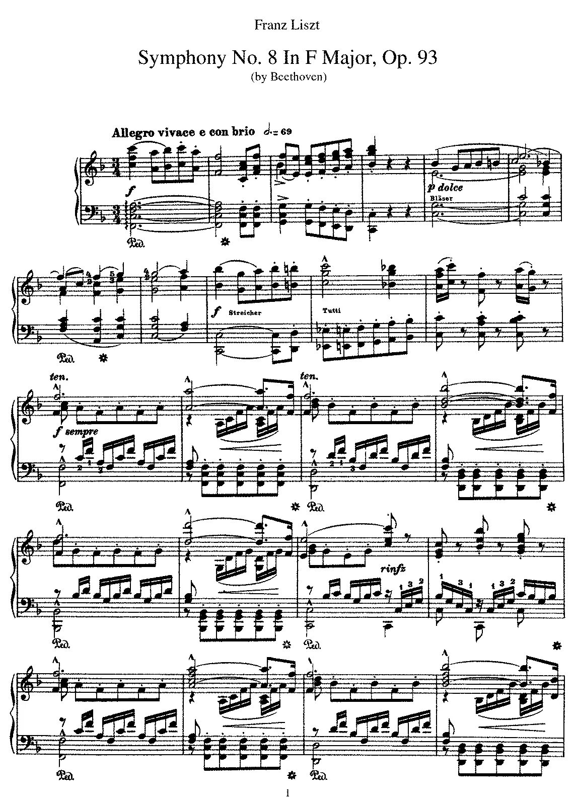 Клавир симфонии ноты. Ноты Бетховен 8 симфония. Бетховен симфония 1. Ноты 6 симфонии Бетховена.