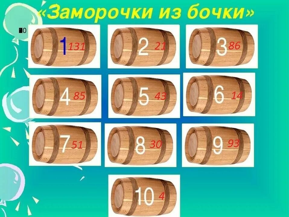 Тираж 1528 сколько бочонков останется в мешке