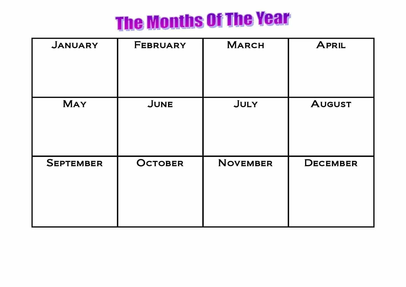 Print month. Months of the year. months of the year calendar. months of the year chart. шаблоны months of the year.