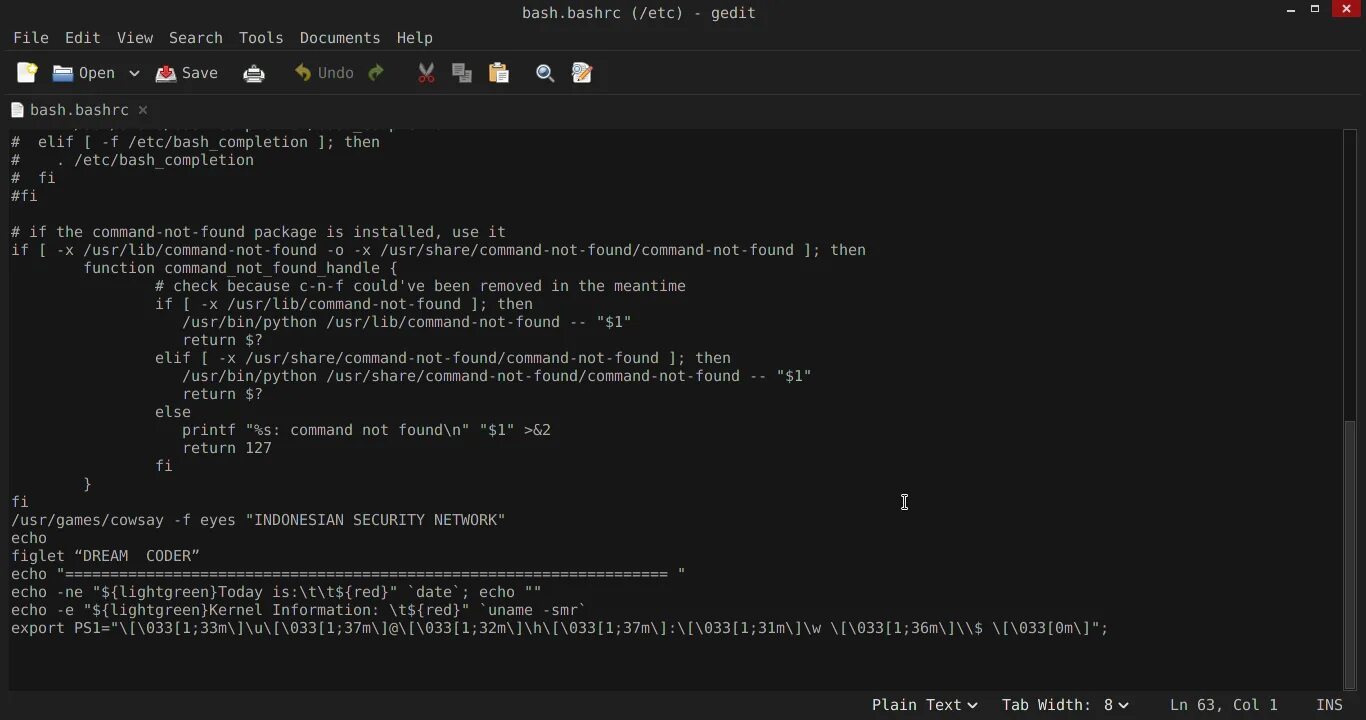Cowsay Python. Модуль cowsay Python. Text Editor in Bash. Код страницы в gedit.