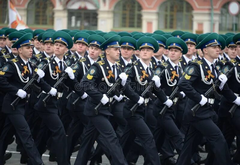 Пограничники на параде Победы. Первый пограничный кадетский военный корпус